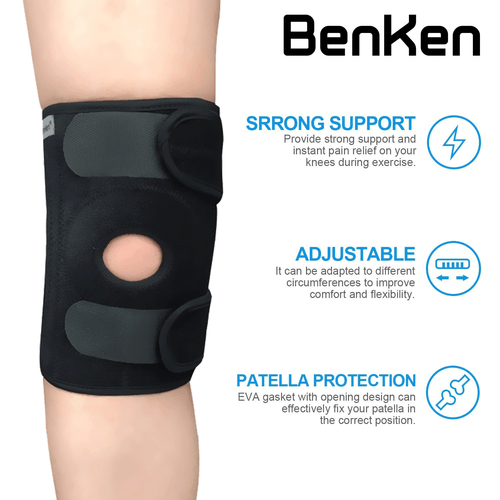 BenKen A pair Knee Brace Stabilizer Wrap Guard Patella F Running Mountaineering - Picture 3 of 12
