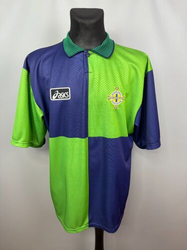 NORTHERN IRELAND 1996 HOME SHIRT FOOTBALL SOCCER JERSEY ASICS MENS SIZE XL - Picture 1 of 8