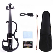 Electric Viola Solid Wood 5 String 16 inch Full Size Free Case Bow Ebony Parts