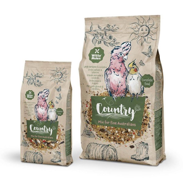 Witte Molen Country Futter FüR Groß- Und Nymphensittiche 4 X 2,5 Kg Futter-image