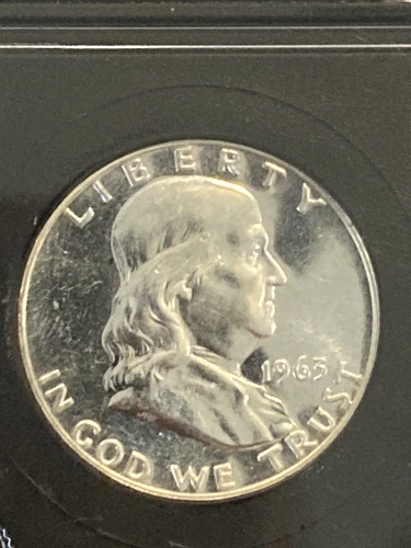 UNCIRCULATED  1963 P Silver Franklin Half Dollar Authenticated-Proof