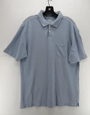 Cutter & Buck Polo Shirt Men Medium Blue Pullover Golf Collared Rugby Preppy NEW