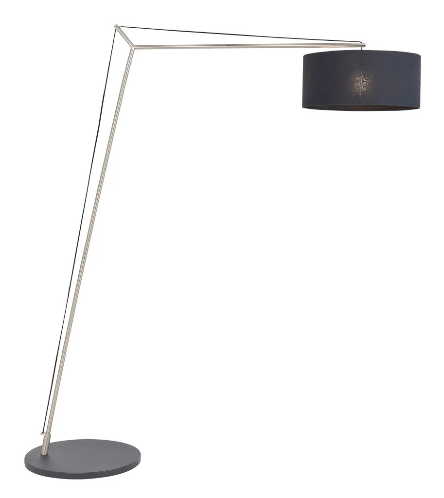 Floor Light Silver Milan Matt Nickel Black Endon 92627