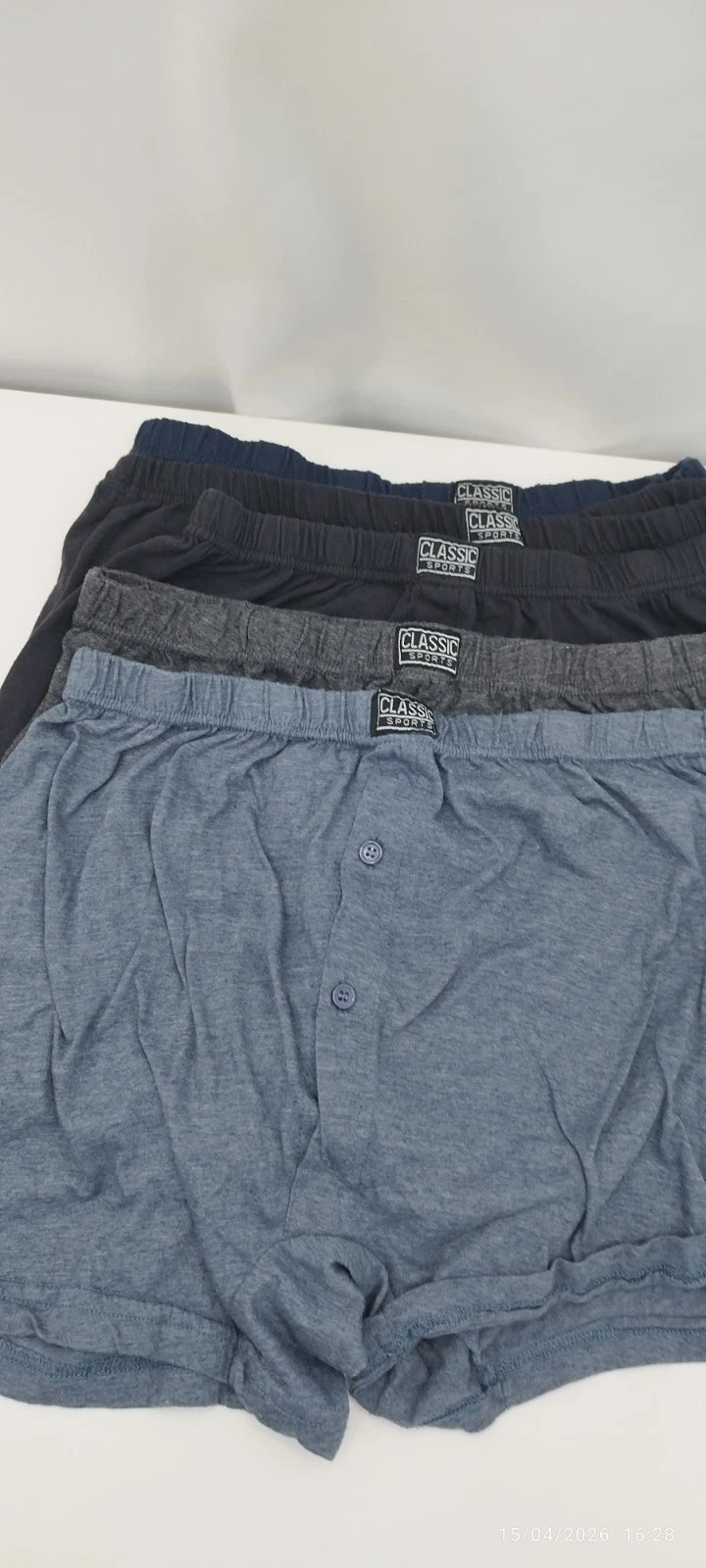 5 Pairs Men's Cotton Rich Boxer Shorts 3XL No Packaging