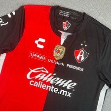 Camiseta local Atlas FC 2022-23 para hombre XL roja negra Charly Campeon Liga MX C22