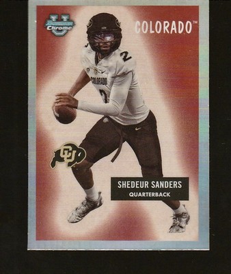 Shedeur Sanders -2023 Bowman University Chrome - 1955 Bowman Football #55BF-28