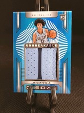🔥 🔥 2024-25 Panini Obsidian Jaylen Wells Unbreakable Rookie Patch Blue 12/30