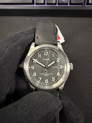 Timex The Waterbury TW2W14700 Genuine Leather Black Men's Watch
