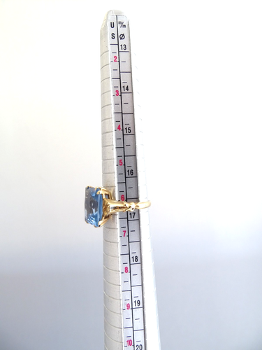 14K Yellow Gold Ring With Blue Stone / Scrap or Not / BE66513_yg - Picture 4 of 23