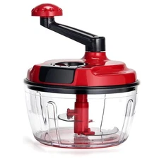 Manual Food Processor,8 Cup Hand Powered Crank Chopper,Mincer Blend... Fast Ship
