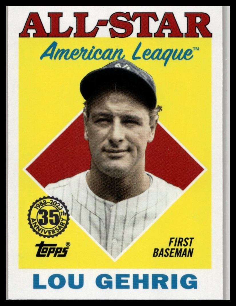 2023 Topps #88AS-27 Lou Gehrig 1988 Topps Baseball 35th Anniversary All-Stars