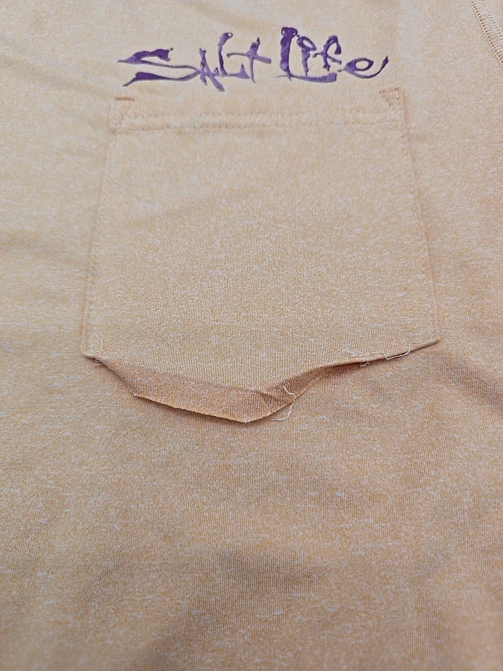 Salt Life SLX UV 长袖 T 恤男式 2XL 橙色图形印花标志...#36712 — 第 4/4 张图片