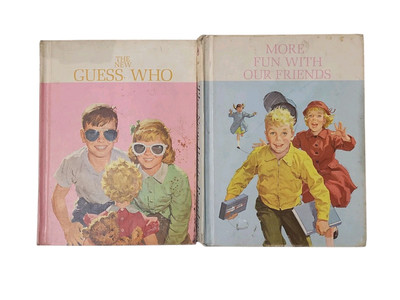1962 Vintage ''The New Basic Readers, Ginn Basic Readers'' 2 Book Lot