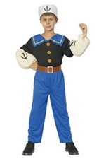 Popeye der Matrose Mann Jungen Kostüm Large (Alter 10-12 Jahre)