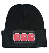 Hells Angels, Support 81, Big Red Machine Mütze schwarz "666" bedruckt