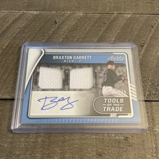 2022 Panini Absolute -Tools of the Trade 2 Swatch Signatures Braxton Garrett /99