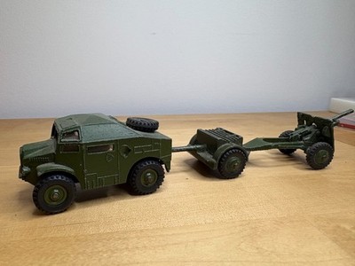 Dinky Toys No. 688, 687, 686 -  Artillery Tractor Field Gun Trailer Meccano