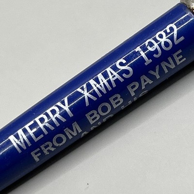 VTG Ballpoint Pen CHRISTMAS 1982 BOB PAYNE STANDARD SERVICE Gas Station