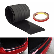 Protector de goma negro para borde de maletero trasero protector contra arañazos alfombrilla con cinta para automóviles