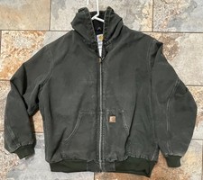 Carhartt J25 MOS Green Jacket Full Zip With Hood Size 3XL Tall