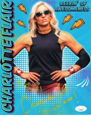 Charlotte Flair (8x10 metallic) FULL SIGNATURE jsa photo signed inscribed autogr