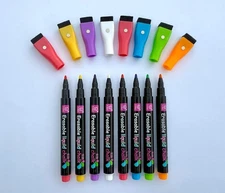 Liquid Chalk Markers, Assorted Colors, with Magnet and Eraser