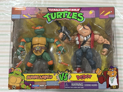 2021 Playmates TMNT 6''Figure 1990's TV Cartoon 2-Pack Michelangelo vs Bebop