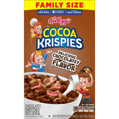 Kellogg's Cocoa Krispies Breakfast Cereal, Kids Snacks, Family Breakfast, Family