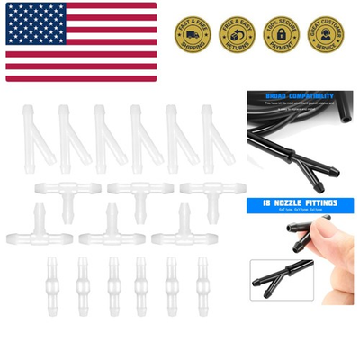 #ad Car Windshield Washer Hose Connector Kit 18PCS 3 Way Type Vehicle Windscreen... $12.99