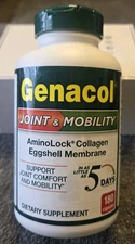Genacol Joint & Mobility AminoLock Eggshell Membrane 180 Capsules Exp 2/2026 New