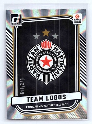 Partizan Bet Belgrade 2024-25 Donruss EuroLeague #14 Team Logo Laser #/149