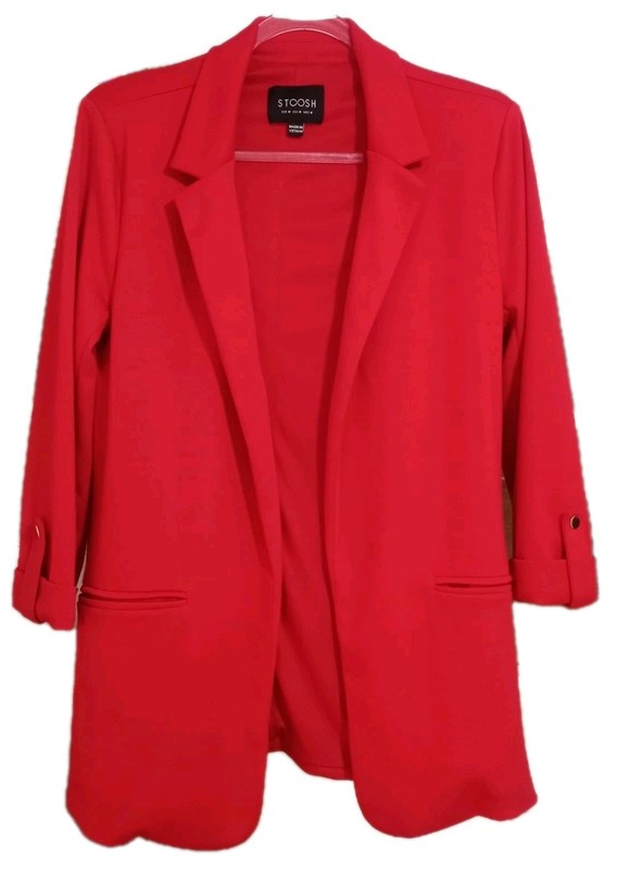Women's Stoosh Red Knit Blazer Size Medium