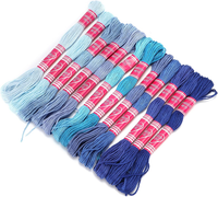 Stickgarn-Set, Bunt, StrapazierfäHig, 12 SträNge, Polyester, Exquisites Bastelwe