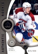 2005-06 SP Game Used #157 Mark Streit RC SERIAL #825/999 MONTREAL CANADIENS