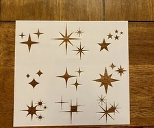 Sparkling Stars Reusable 10 MIL Mylar Stencil Art Supplies Airbrush Painting