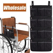 Outdoor Wheelchair Side Pocket Organizer Holder Pouch Armrest Storage Bag Lot