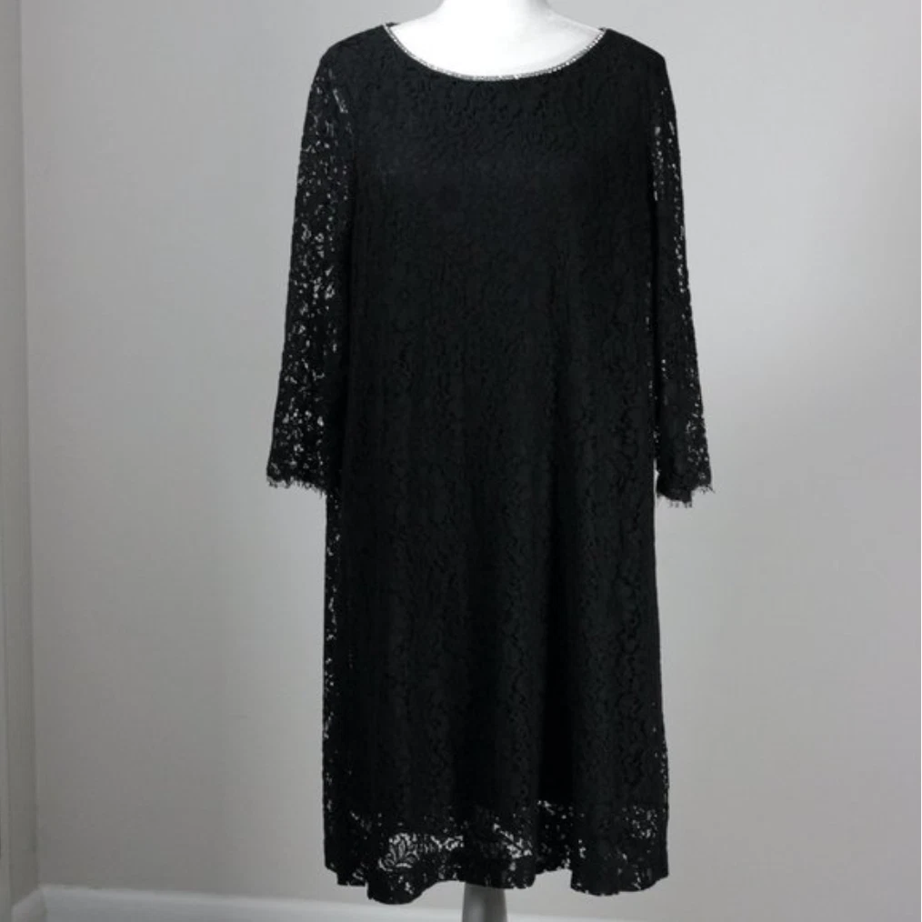 Karl lagerfeld top black lace dress