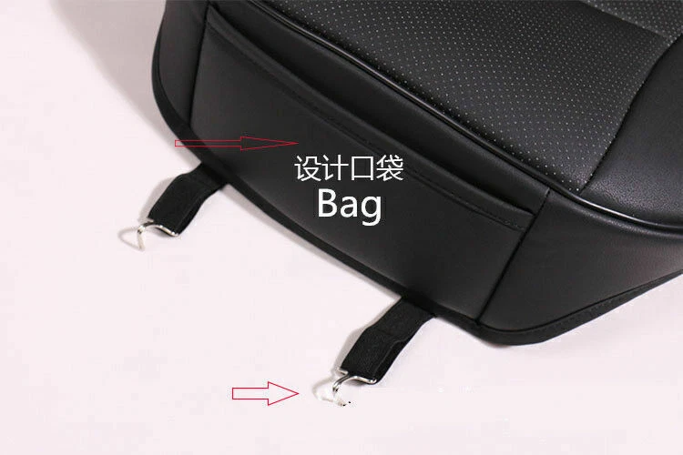 Luxury Limo Car Front Seat Cover Black PU Leather Seat Cushion Fine Stitching 1x - Image 4 of 4