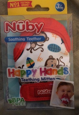 nuby happy hands soothing teething mitten