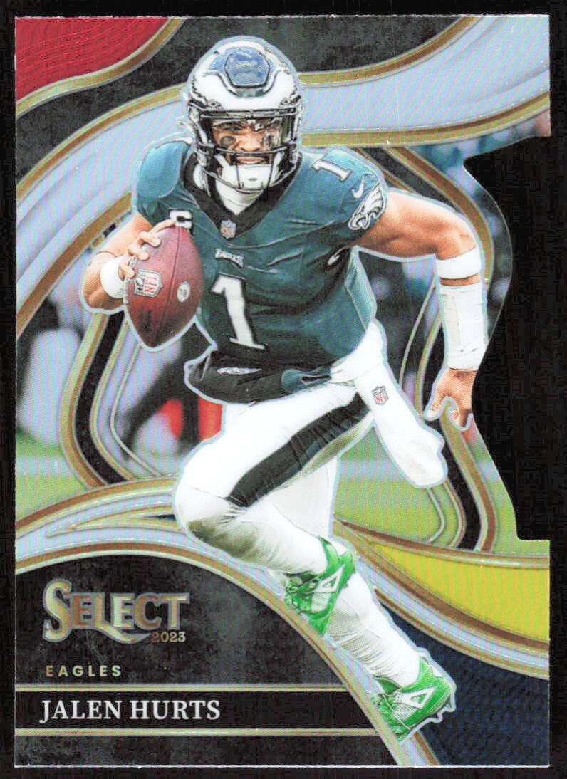 2023 4803D PANINI SELECT RED & YELLOW PRIZM DIE-CUT JALEN HURTS