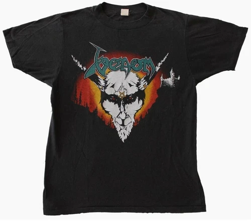 VGC Vintage 1980s/90s Venom T Shirt Black Metal Band Tee Lar 1980s vintage concert t-shirt, vintage, size L, single stitch, B+ condition