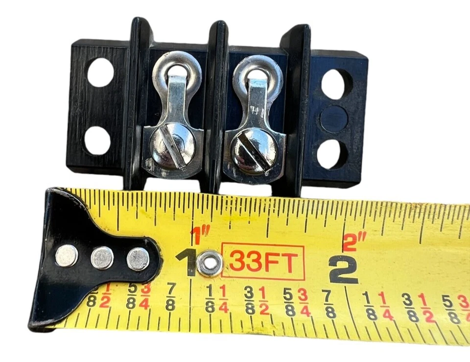 Barrier Strip Dual Barriers 2 Position Terminal CINCH Black 2 Screw (Lot Of 100) - Image 2 of 4