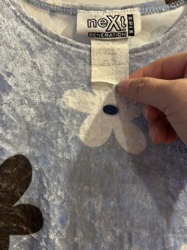neXt GENERATION Kids Girls XL Dress Soft Light Blue Floral Vintage USA - Picture 5 of 14