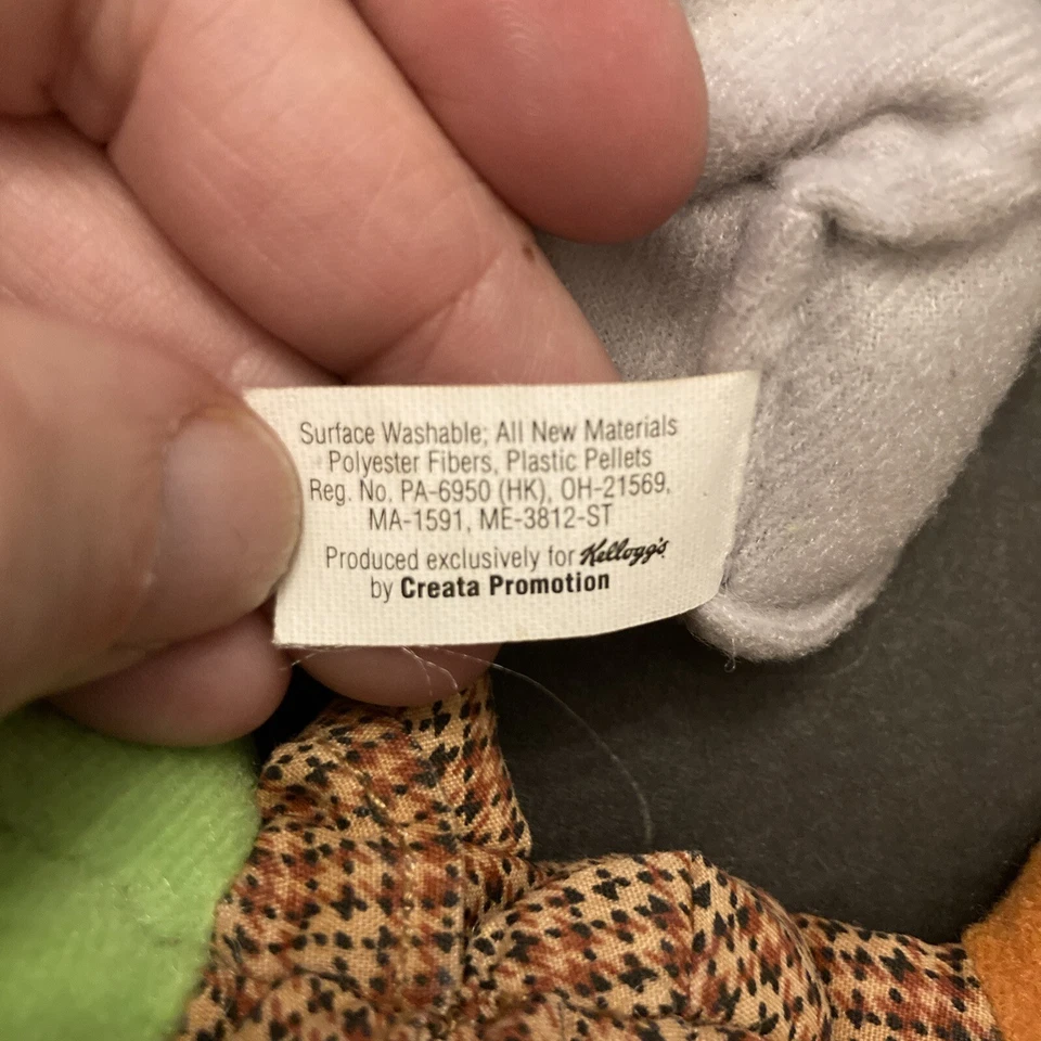 LOTE de 2 peluches vintage de Plaza Sésamo de 5” Sherlock Hemlock y 4” Oscar Kelloggs Foto 4 de 4