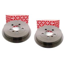 2X FEBI BREMSTROMMELN HINTEN PASSEND FÜR AUDI A2 SEAT CORDOBA IBIZA SKODA FABIA