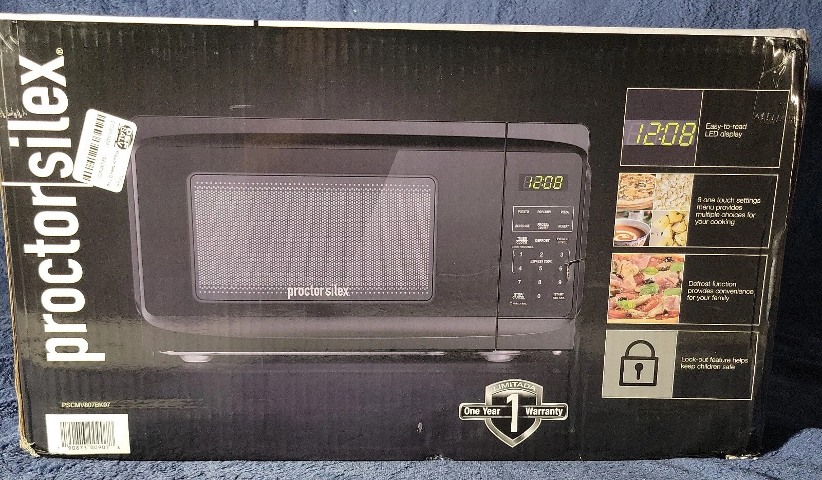 💥 Proctorsilex 0.7 cu ft 700 Watt Microwave Oven - Black -PSCMV807BK07🆕️👌