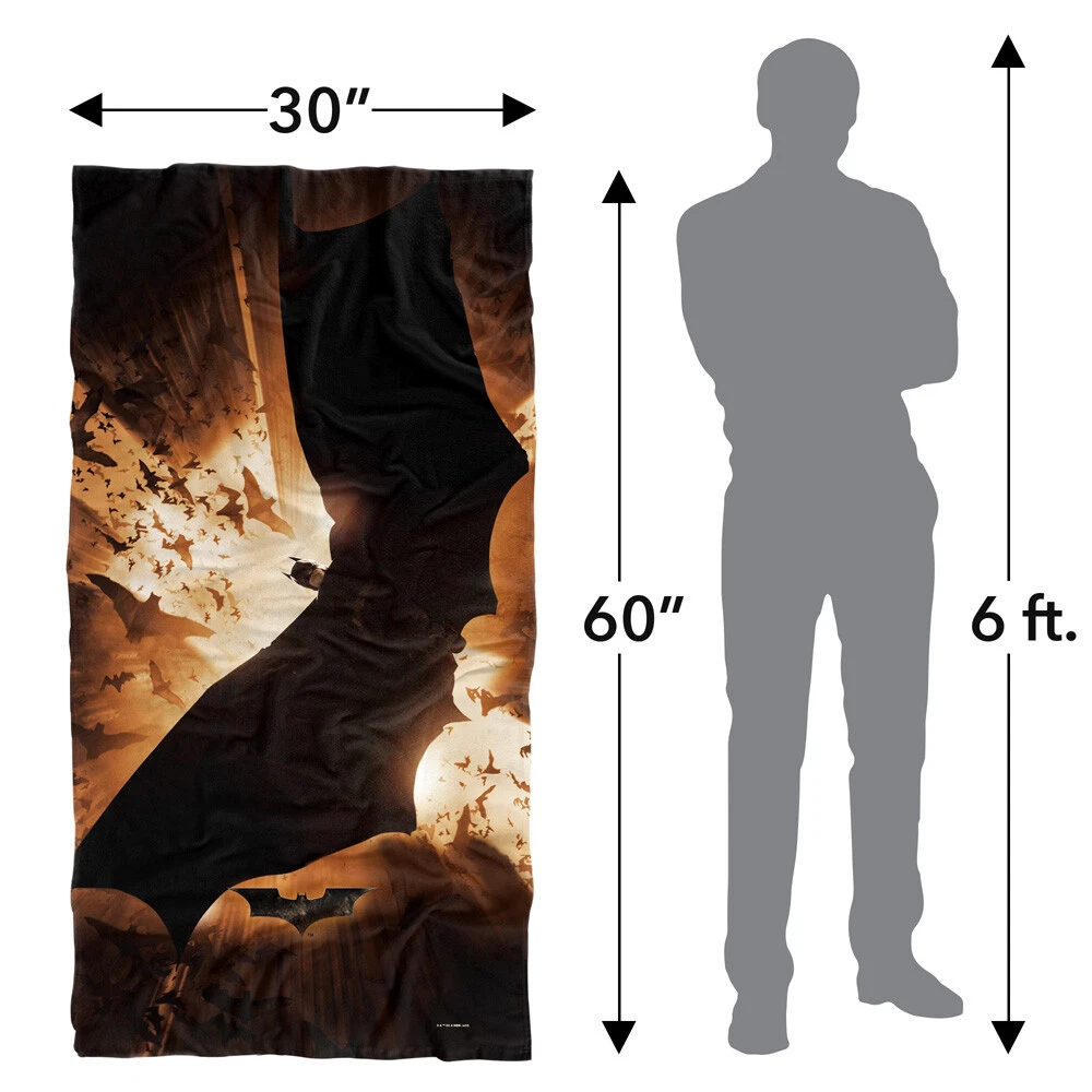 Batman Begins 30"x60" Poster Beach Towel Microfiber Lightweight Bath Official