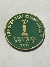 Rare 1878 Open Championship 1" Coin Style Golf Marker - Prestwick Golf Club