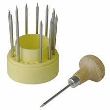 12-Piece Jewelry Making Metal Beading Tool Set Wooden Handle Storage Stand