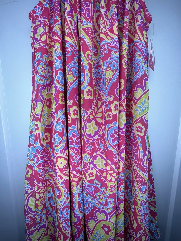 NWT- J Khaki Girls Size Medium Pink Chiffon Sleeveless Party Church Dress - Image 4 of 4